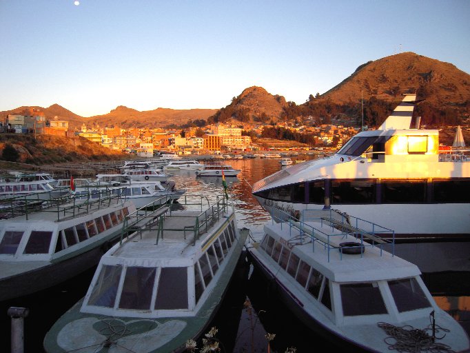 Boats at Copacabana, Bolivia