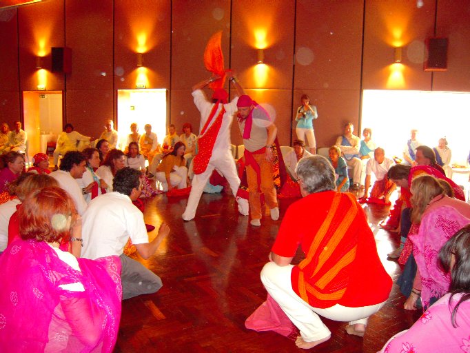 Fire element dancers