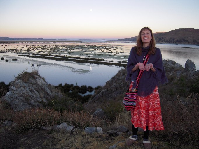 Moon on Lake Titicaca