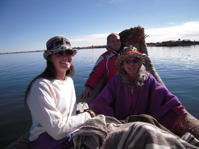 Reed boat on Lake Titicaca