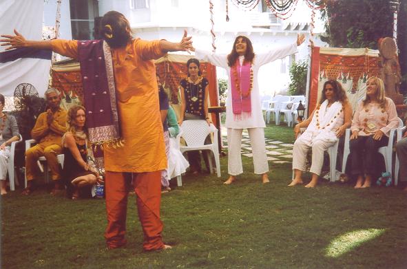 Entering Meeting Tent