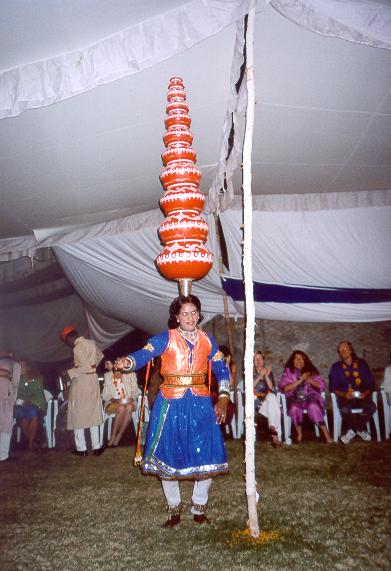 Indian Dancer Balancing Bowls