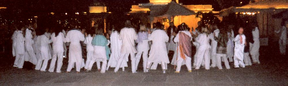 Stepping during Sacred Spiral Dance