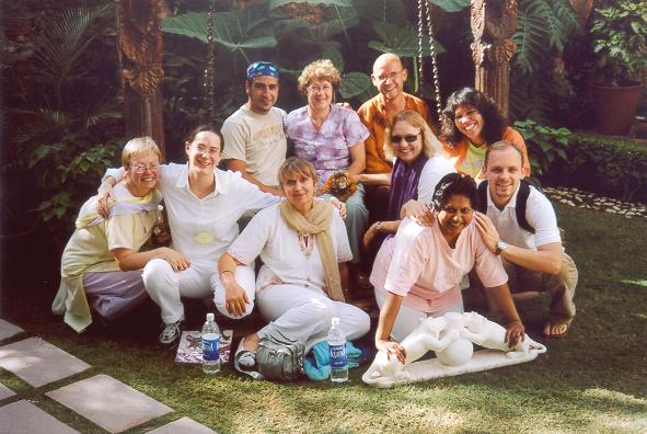 Group in Udai Kothi hotel garden