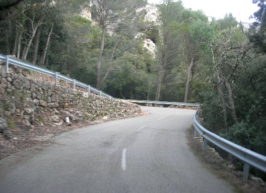 Switchbacked mountain road