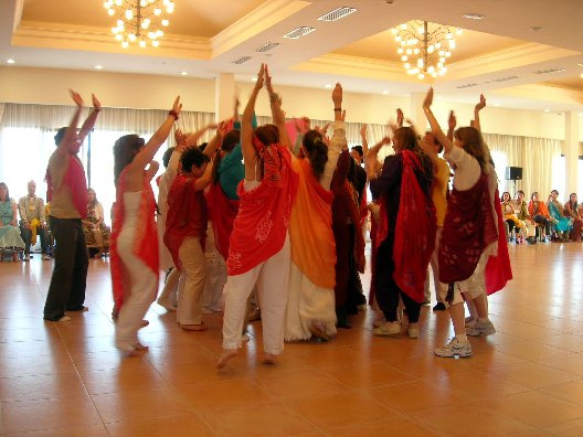 Fire element dancers