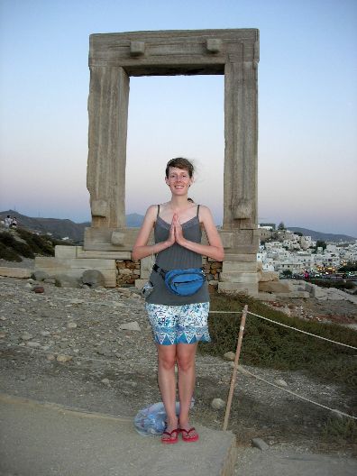 Jessica at Portara, Naxos