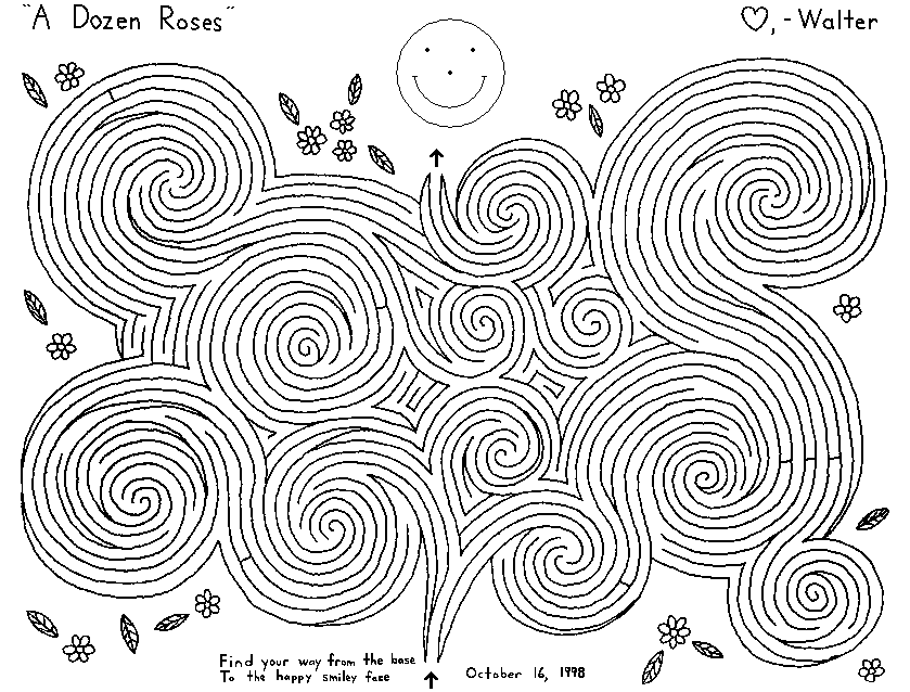 A Dozen Roses Maze